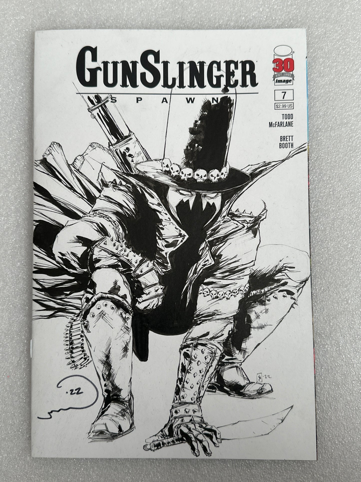 GunSlinger Spawn #7 Original Sketch Cover Image 2022