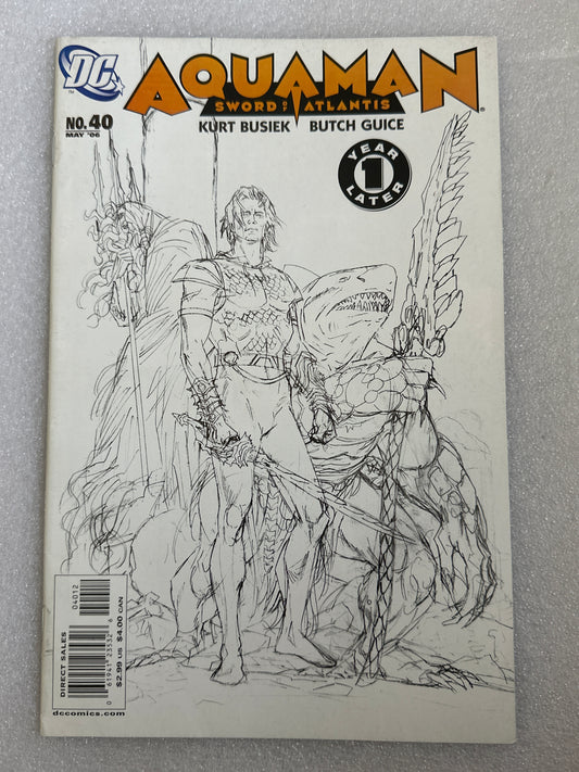 Aquaman #40 2nd print sketch DC 2006