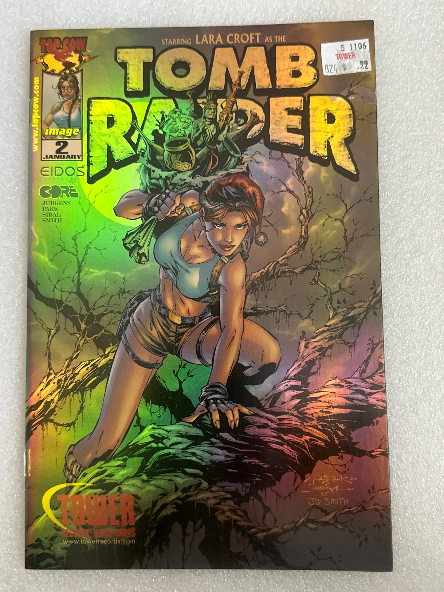Tomb Raider #2 Tower Records Foil Image 2000 (with Tower Price Sticker)