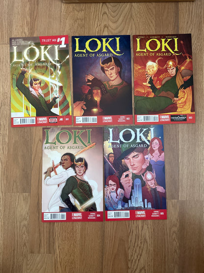 Loki Agent of Asgard #1-5 (1st prints) Marvel 2014