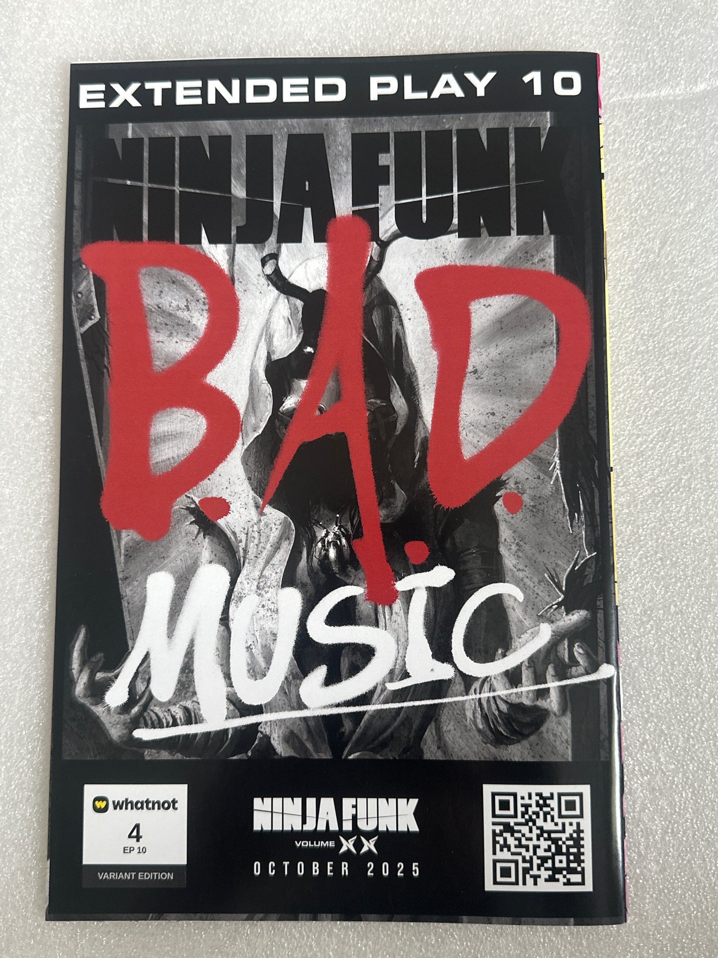 Ninja-Funk B.A.D. Music #4 EP 10 Variant Cover 19/100 Whatnot Publishing 2025