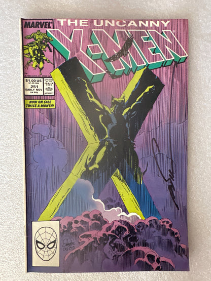 The Uncanny X-Men #251 Signed by Marc Silvestri Marvel 1989