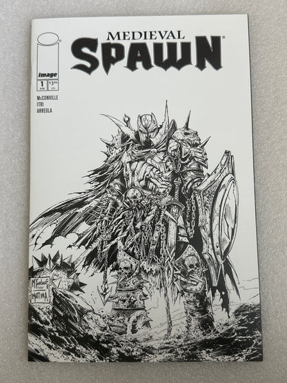 Midieval Spawn #1 B&W variant Image 2025