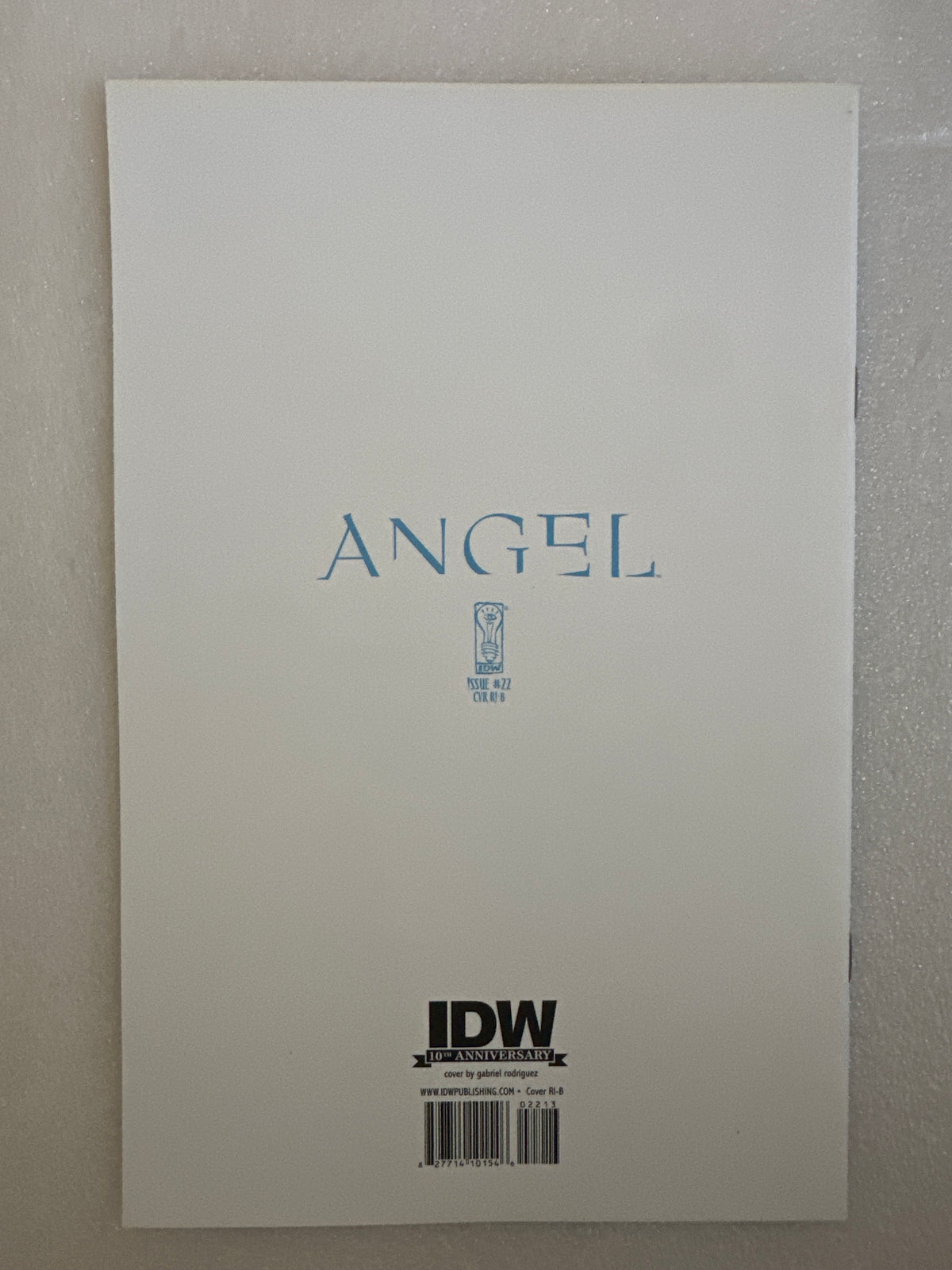 Angel #22 Cover RI-B Blue Line Variant IDW 2009