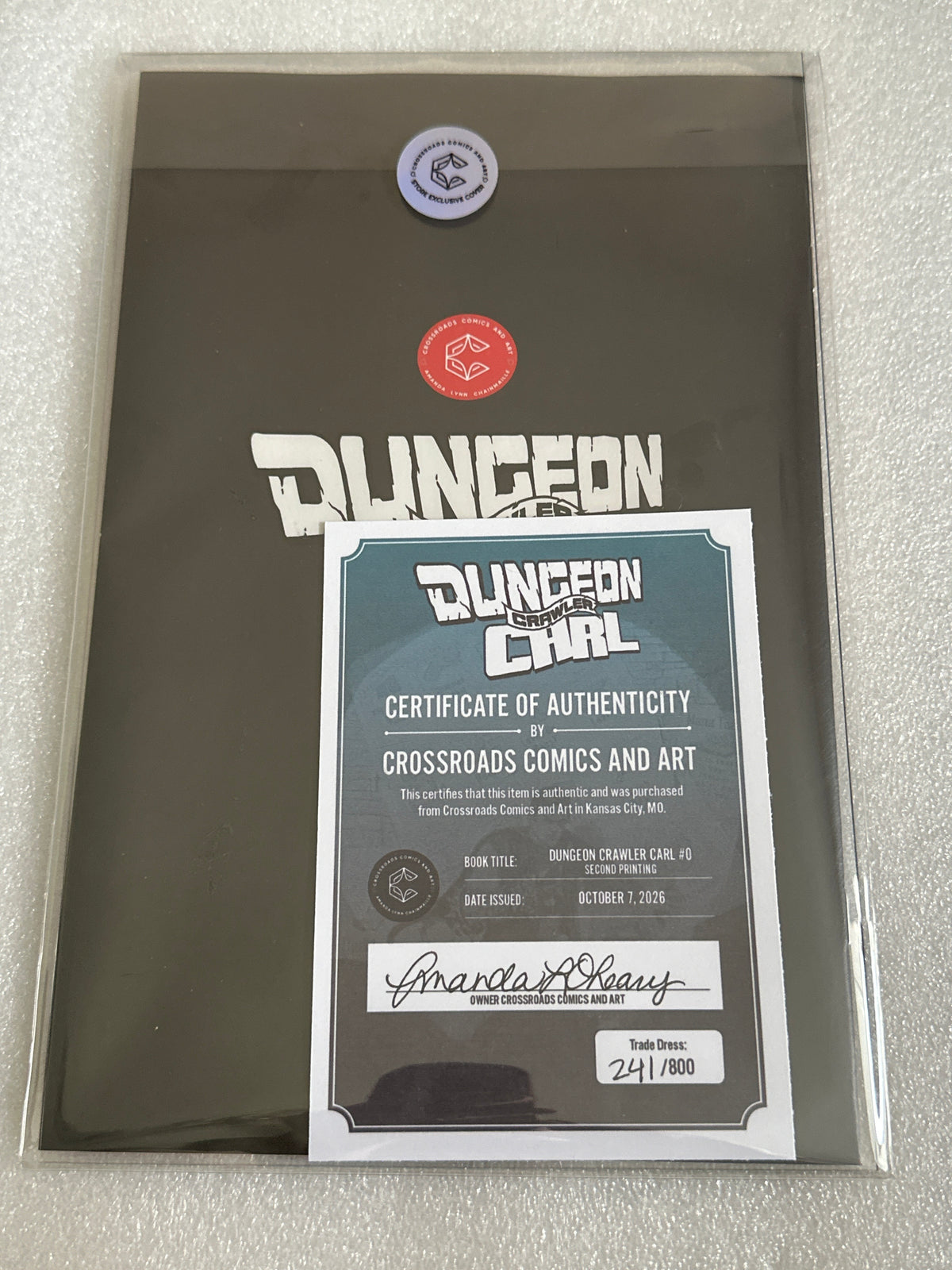 Dungeon Crawler Carl Special Edition #0 2nd Print Aaron Long #241/800 (X-Men Variant) Crossroads Comics Vault 2026