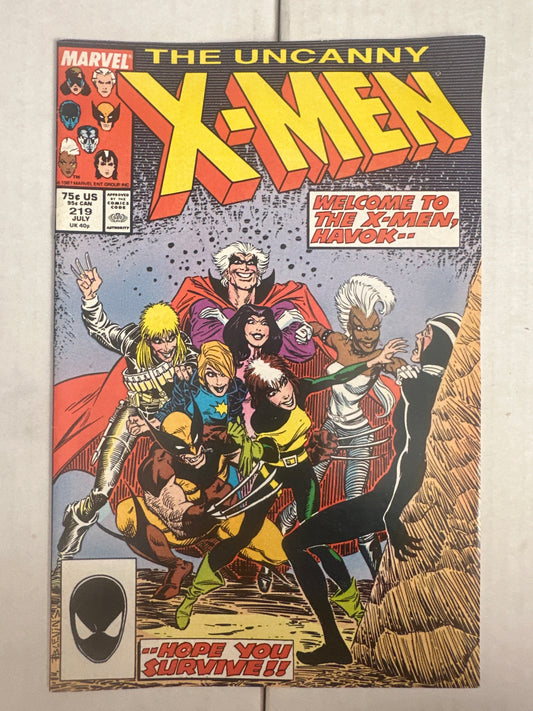 The Uncanny X-Men #219 Marvel 1987