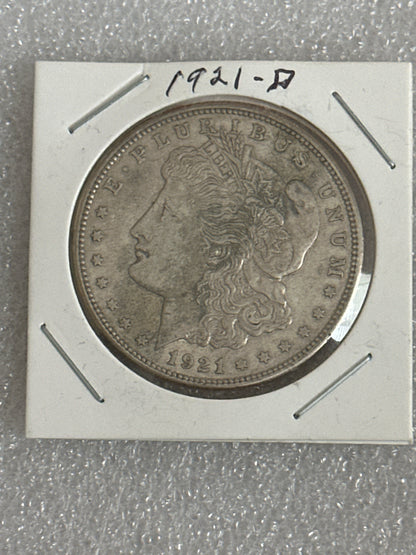 1921 D Morgan Silver Dollar