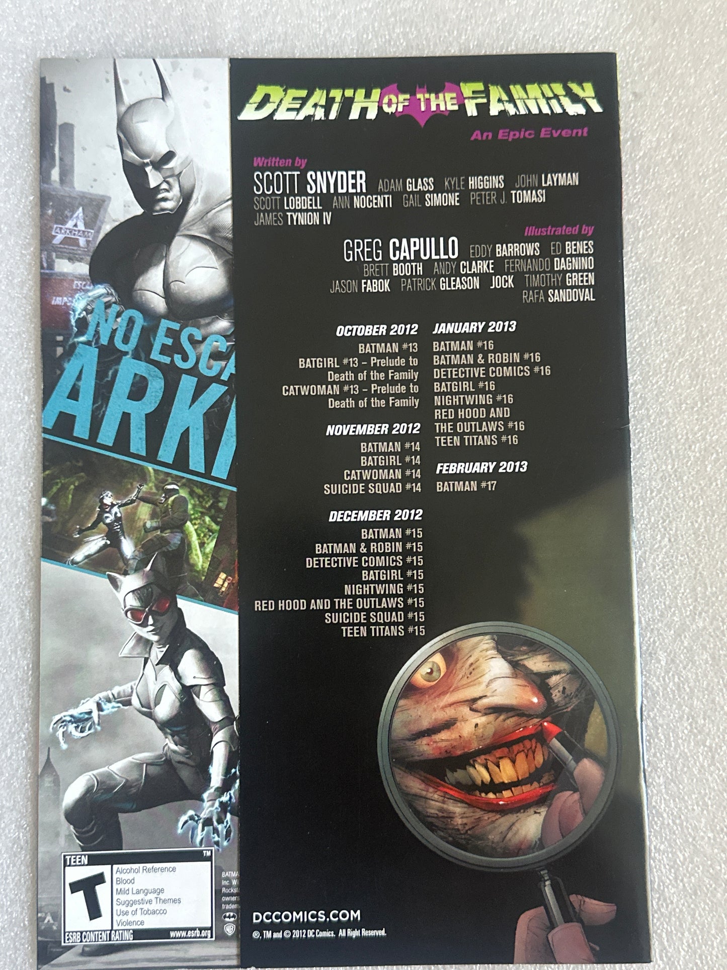 Suicide Squad #14 New 52 Die-Cut Cover Death of the Family DC 2013