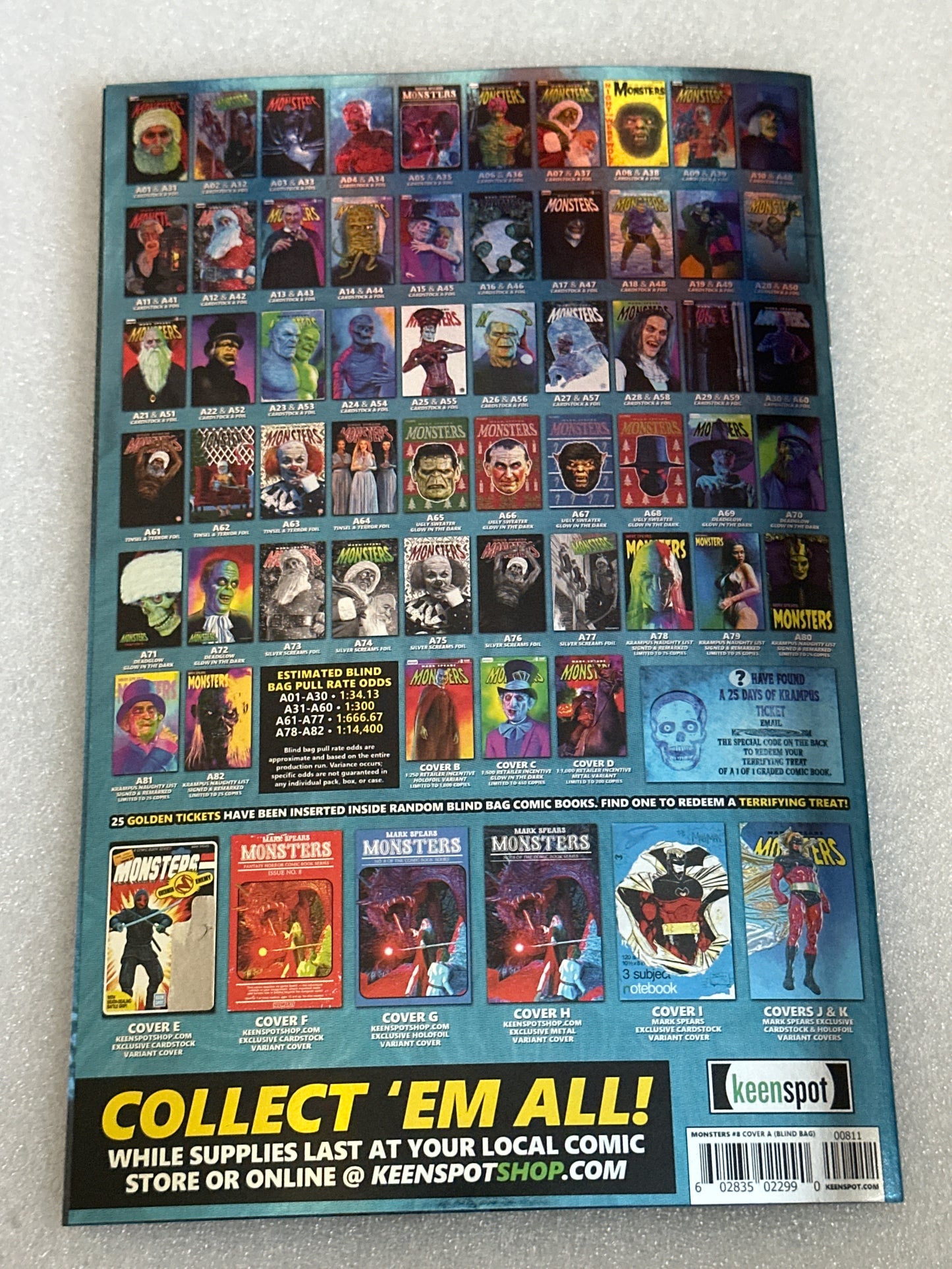 Mark Spears Monsters #8 cover A44 1:300 virgin foil