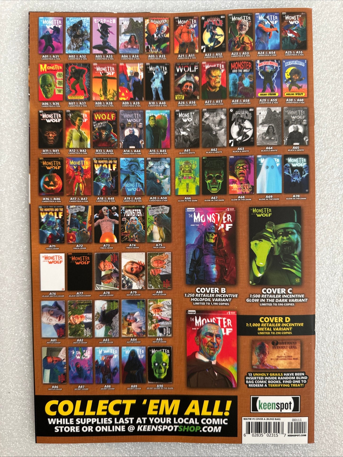 Mark Spears Monster and the Wolf #1 Cover A07