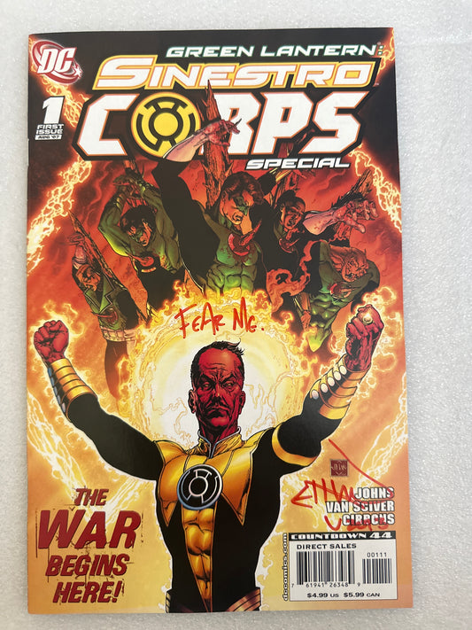 Green Lantern: Sinestro Corps Special #1 Signed by Ethan Van Sciver DC 2007