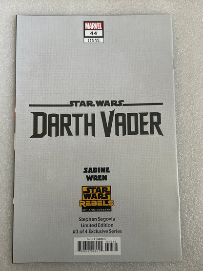 Star Wars Darth Vader #44 Stephen Segovia Variant Marvel 2024 With COA (555/999)