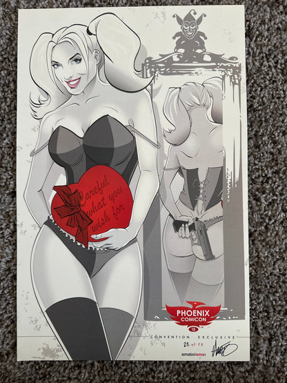 Harley Quinn Official Phoenix Comicon Print #23/75 signed 2015