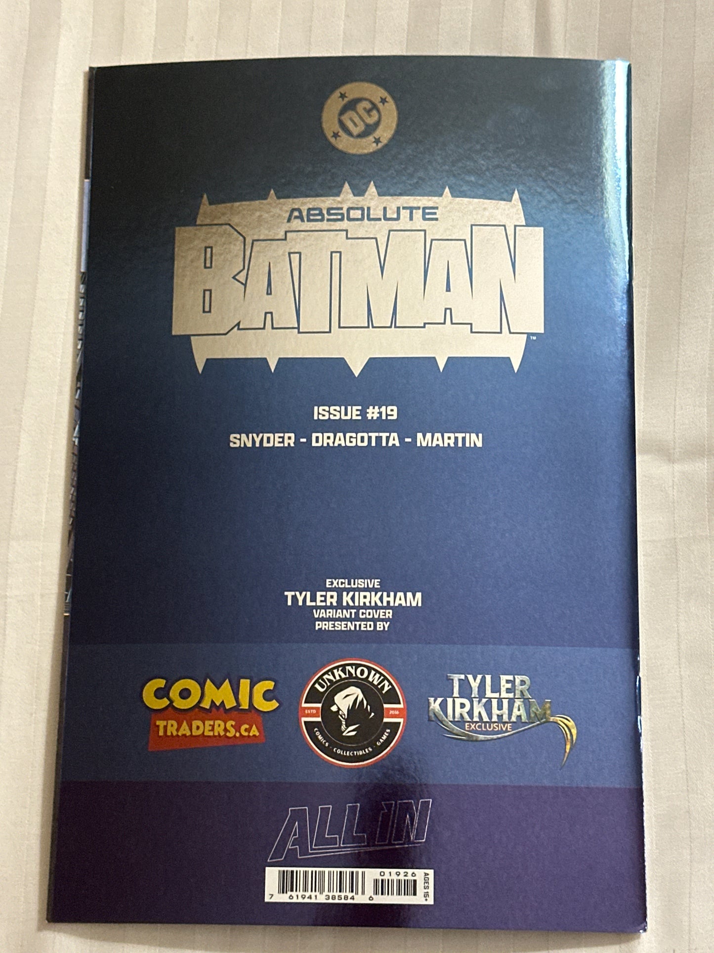 Absolute Batman #19 Kirkham Foil Variant Signed DC 2026
