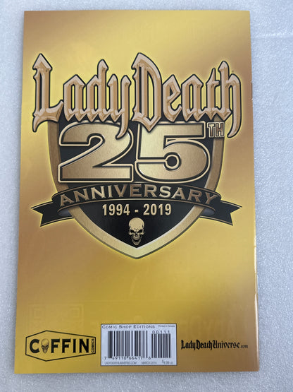 Lady Death #1 25th Anniversary Edition Signed Pulido Coffin Comics 2019