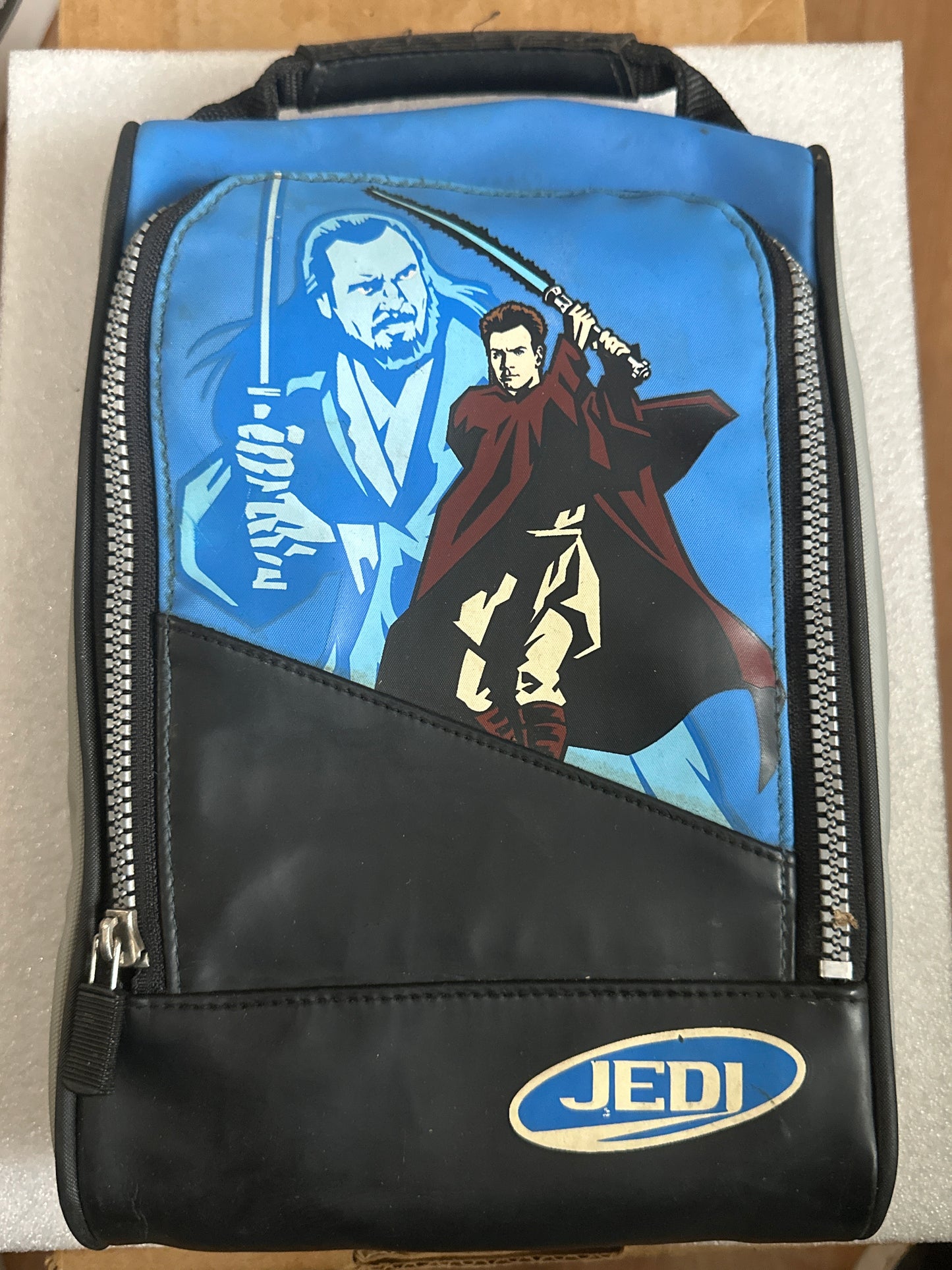 Star Wars Episode I Jedi Lunch Bag Qui-Gon Jinn Obi-Wan Kenobi 1998