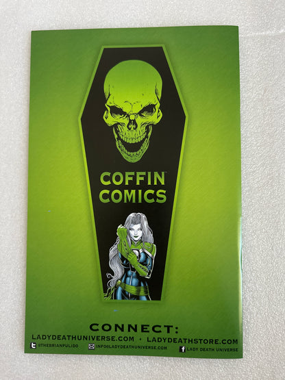 Lady Death: Oblivion Kiss #1 Captain Death Emerald Edition Signed by Pulido Coffin Comics 2019