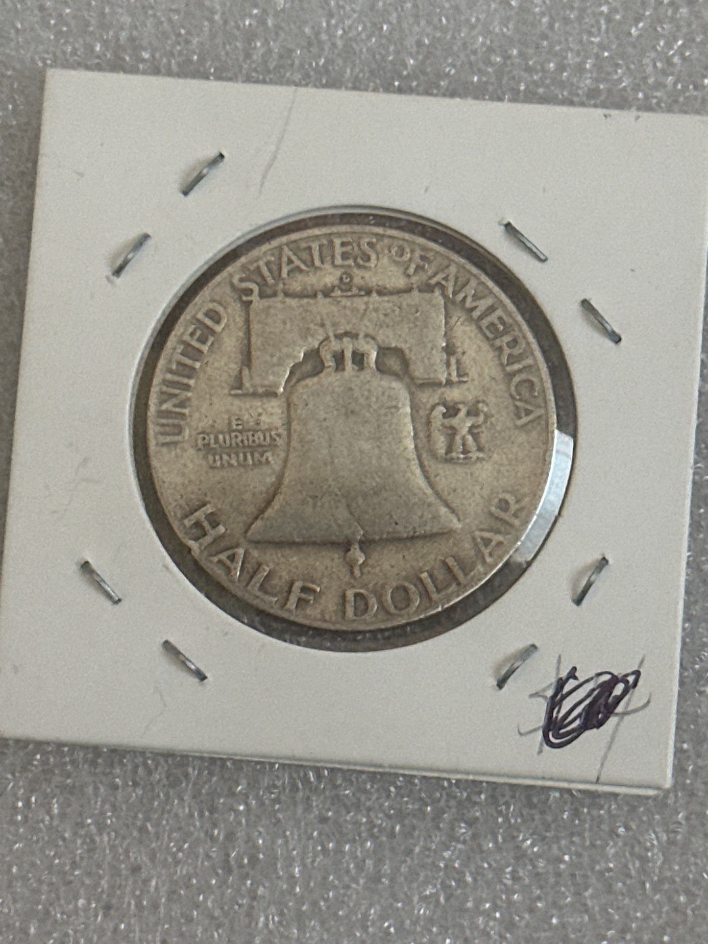 1952 D Franklin silver half dollar
