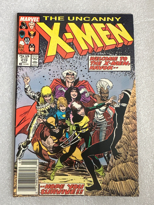 The Uncanny X-Men #219 Marvel 1987