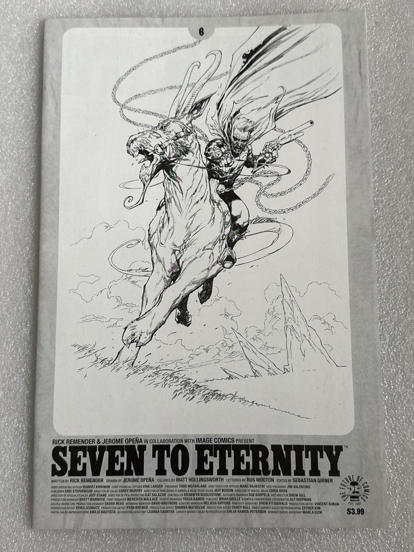 Seven to Eternity #6 Spawn Black & White Variant Image 2017