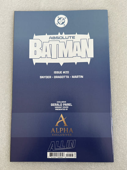 Absolute Batman #20 Gerald Parel Trade Dress DC 2026