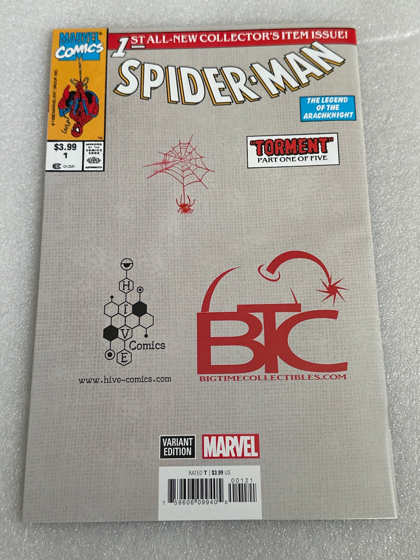 Spider-Man #1 Crouch Potato Color Metal Variant Marvel 2020 signed by Kyle Willis 30/50