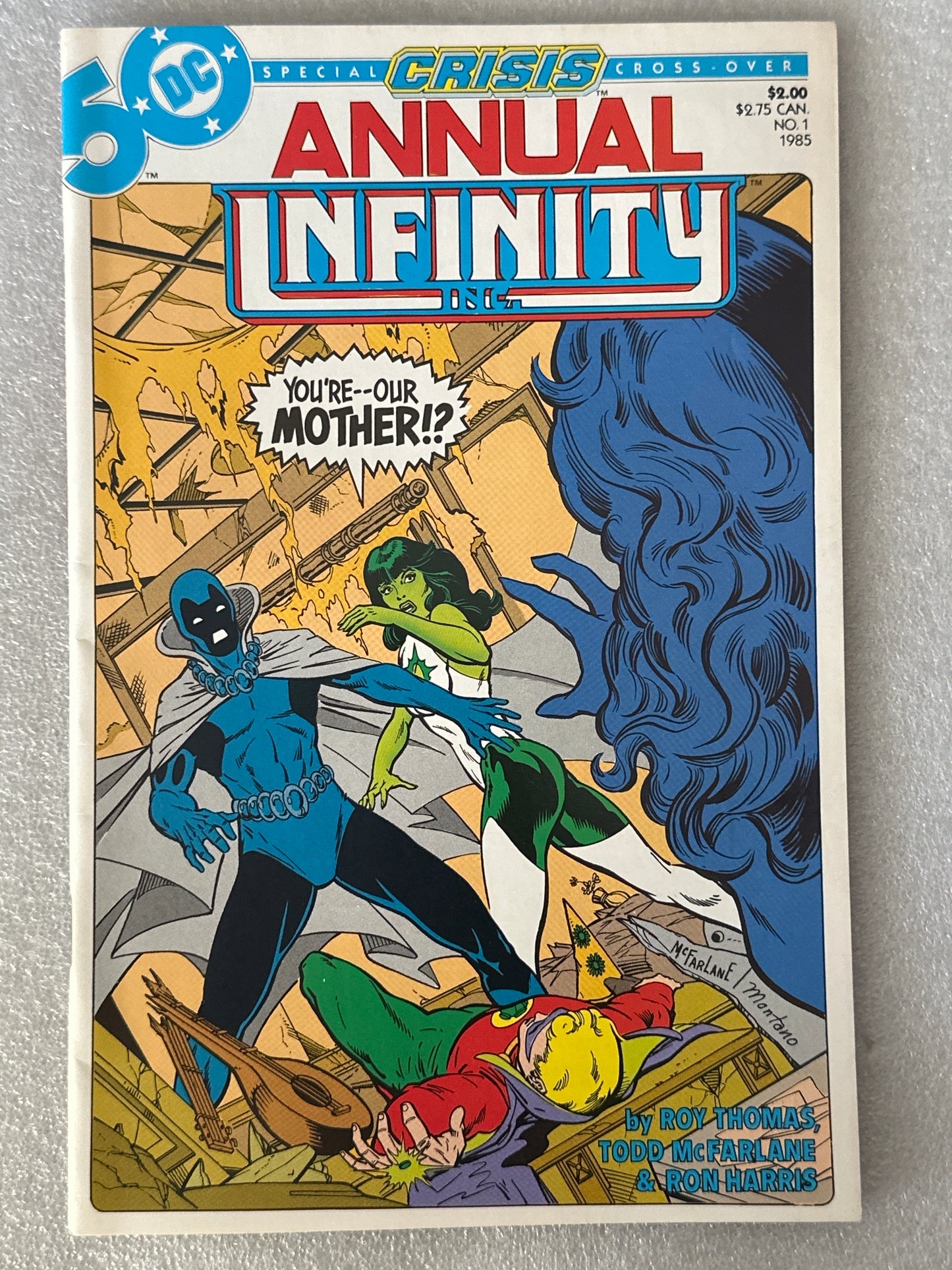 Infinity Inc. Annual #1 Early McFarlane Cover DC 1985