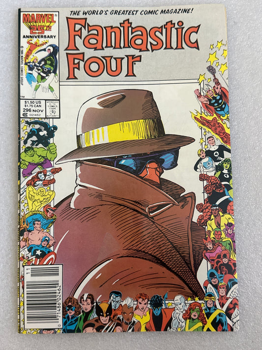 Fantastic Four #296 Newsstand 25th Anniversary Cover Marvel 1986