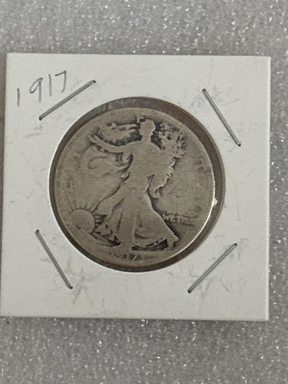 1917 Walking Liberty Silver Half Dollar