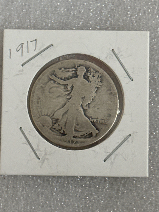 1917 Walking Liberty Silver Half Dollar