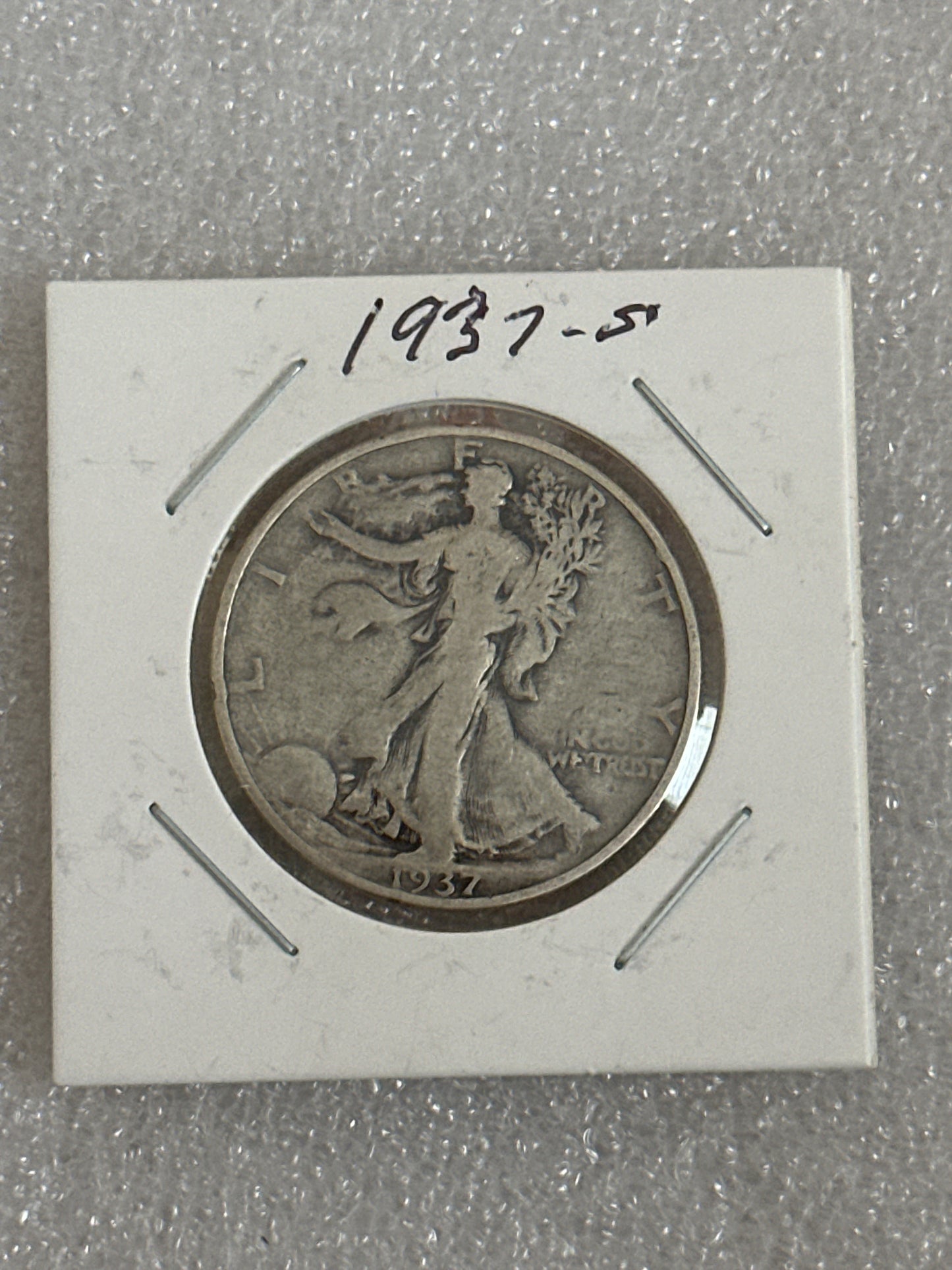1937 S Walking Liberty Silver Half Dollar