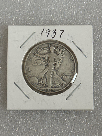 1937 Walking Liberty Silver Half Dollar