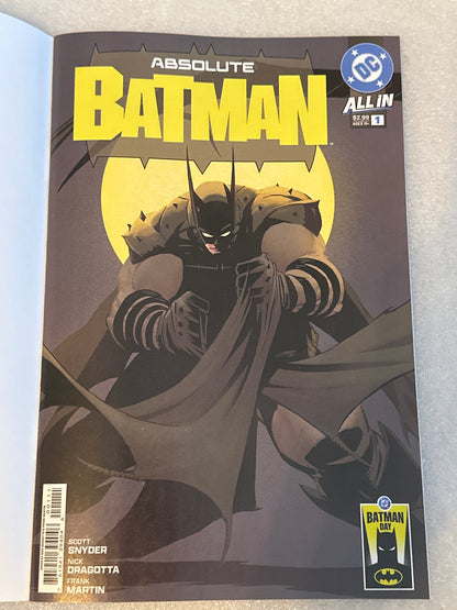 Absolute Batman #1 Batman Day Blank Variant DC 2025