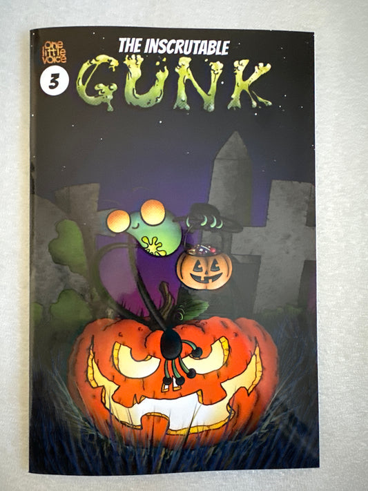 Inscrutable Gunk #3 SM1 Homage Halloween Variant w/Poster One Little Voice