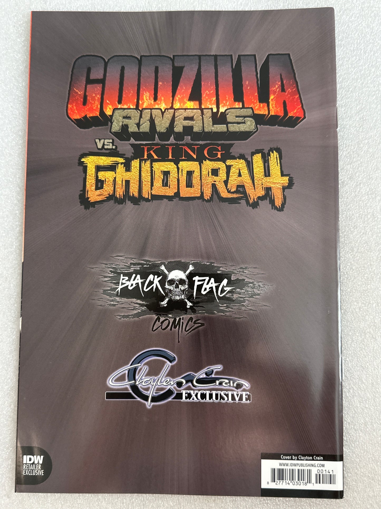 Godzilla Rivals VS. King Ghidorah #1 Clayten Crain Exclusive IDW 2022
