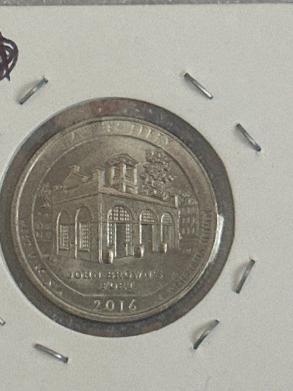 2016 Harpers Ferry silver quarter with rats error