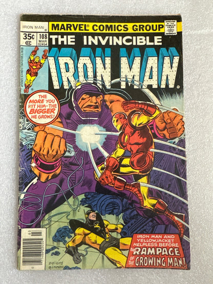 The Invincible Iron Man #108 Marvel 1978