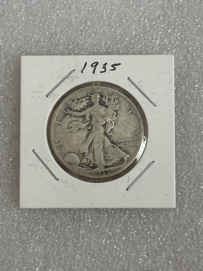 1935 Walking Liberty Silver Half Dollar