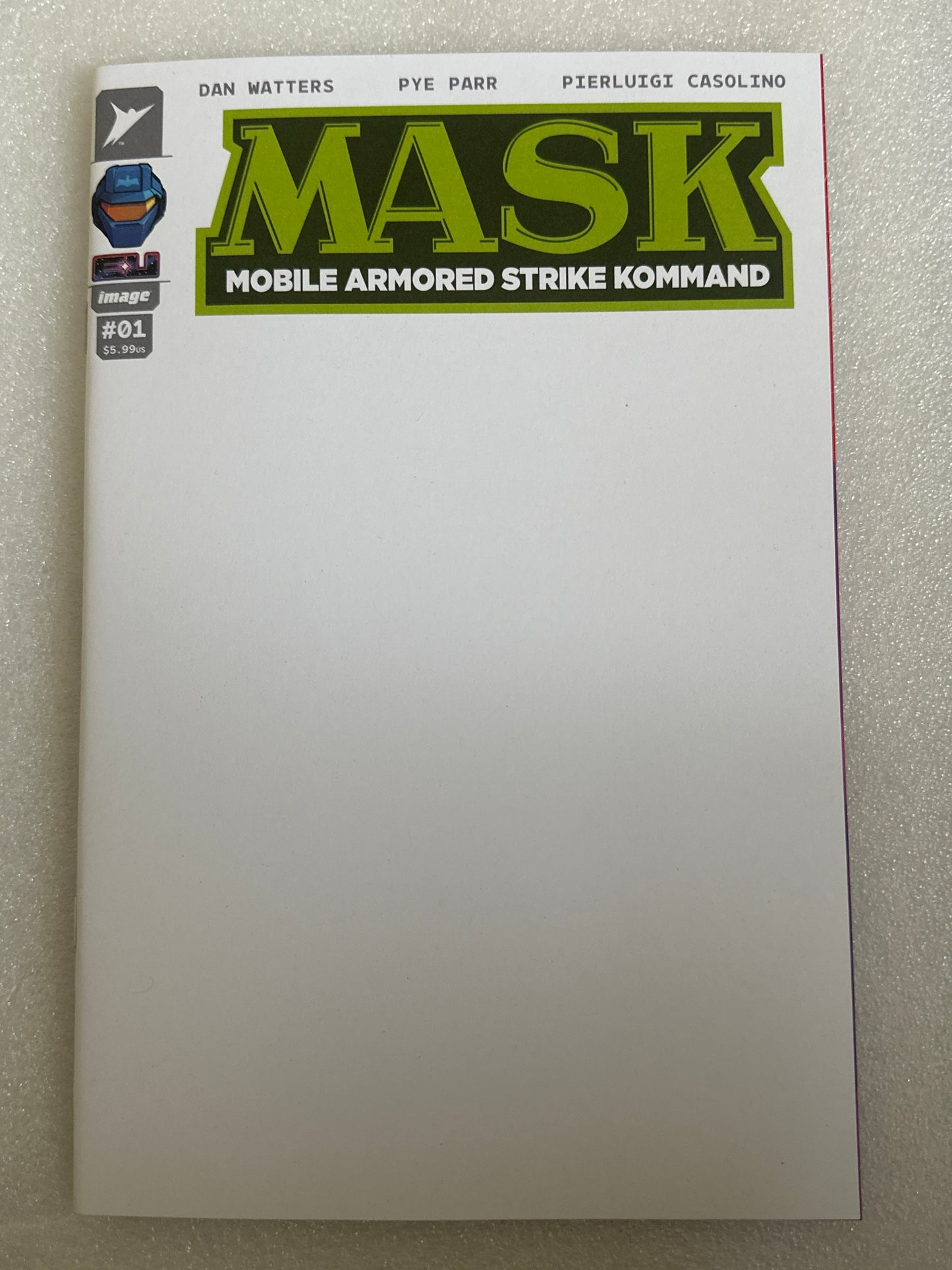 M.A.S.K. #1 Green Logo Blank Variant Cover M Image 2026