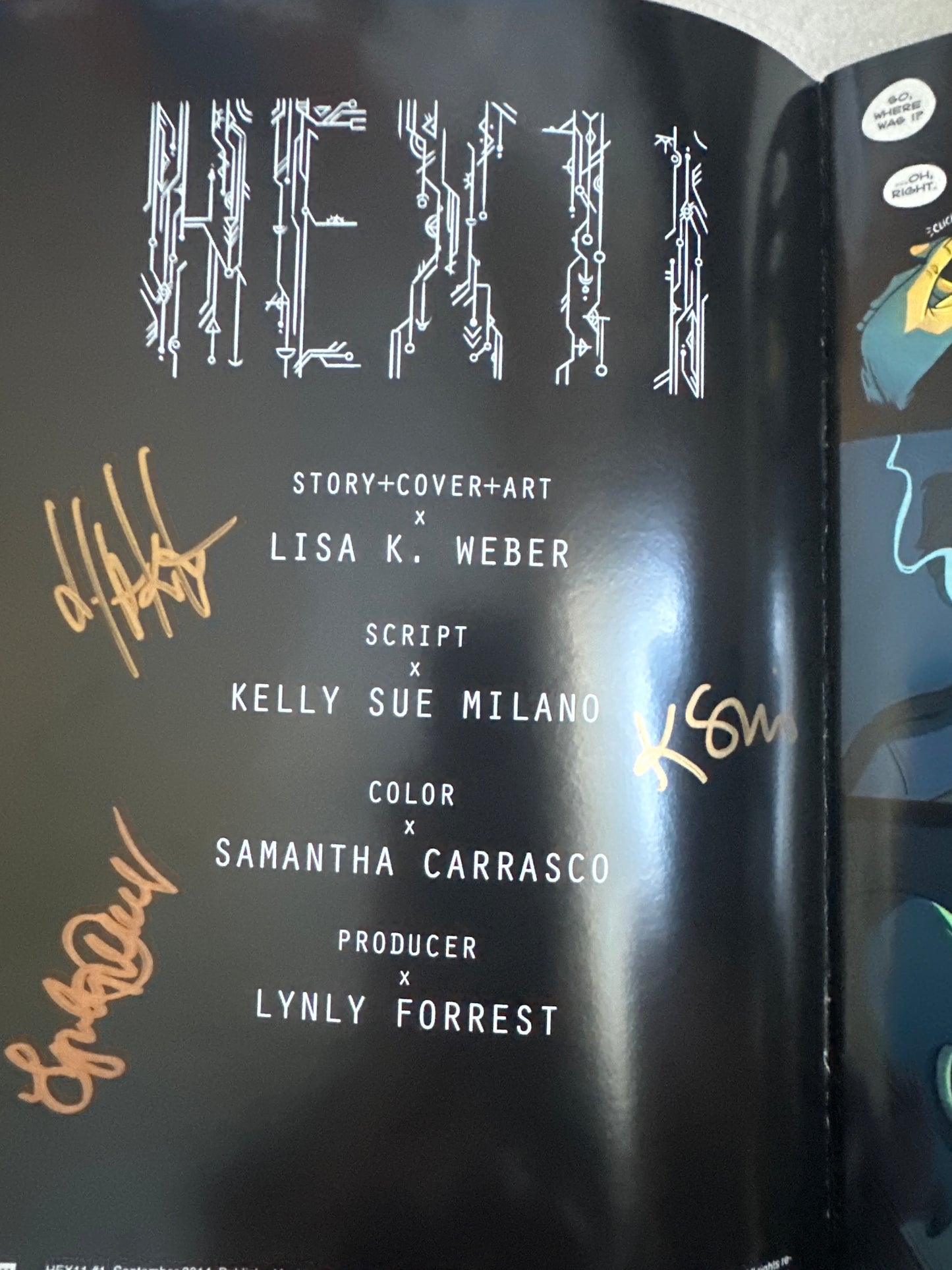 Hex11 #1 Triple Signed Hex Comix