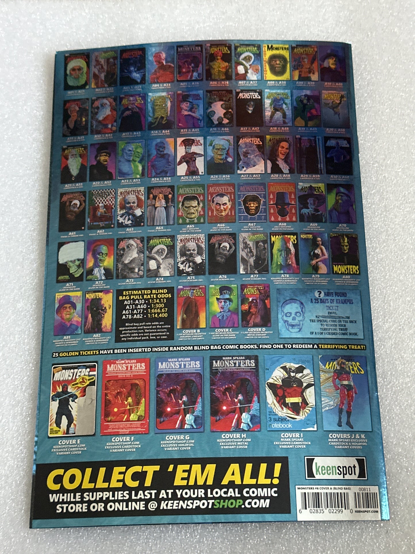 Mark Spears Monsters #8 cover A60 1:300 virgin foil