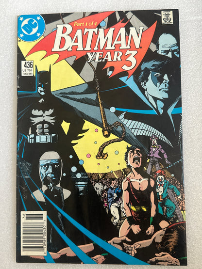 Batman #436 Year 3 Part 1 Newsstand DC 1989