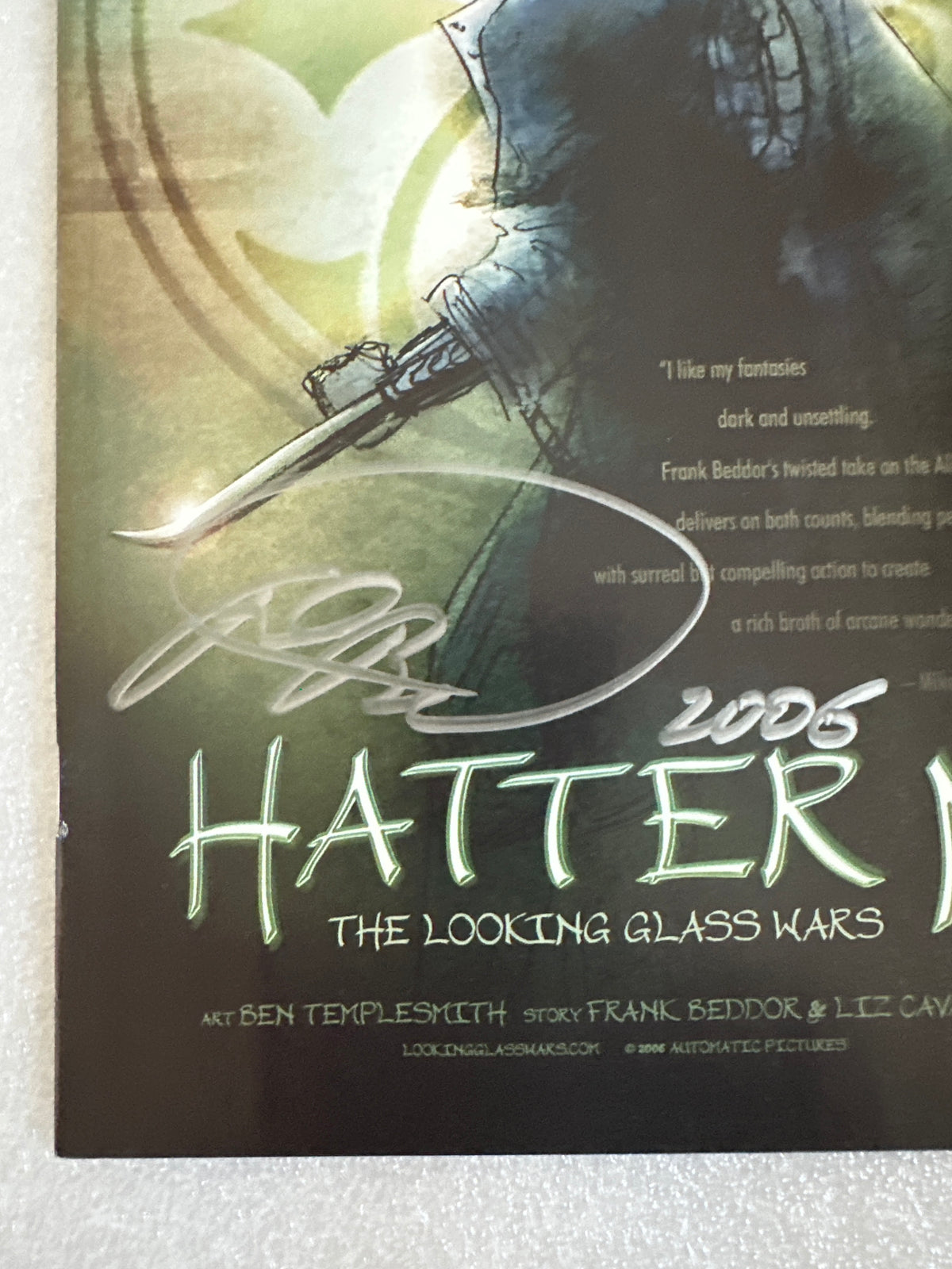 Hatter M The Looking Glass Wars #1 Signed Variant Image 2006