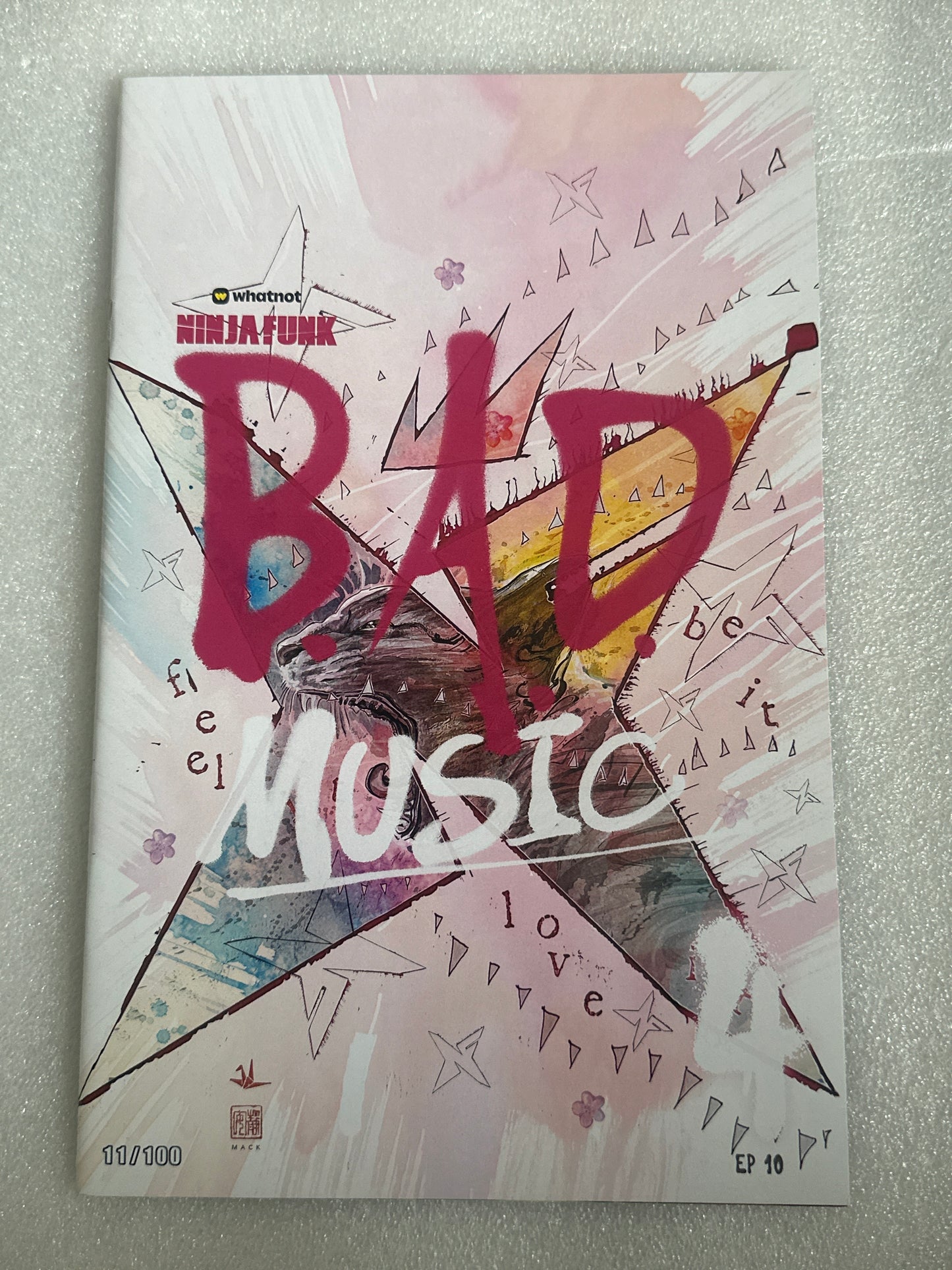 Ninja-Funk B.A.D. Music #4 EP 10 Variant Mack Cover 11/100 Whatnot Publishing 2025