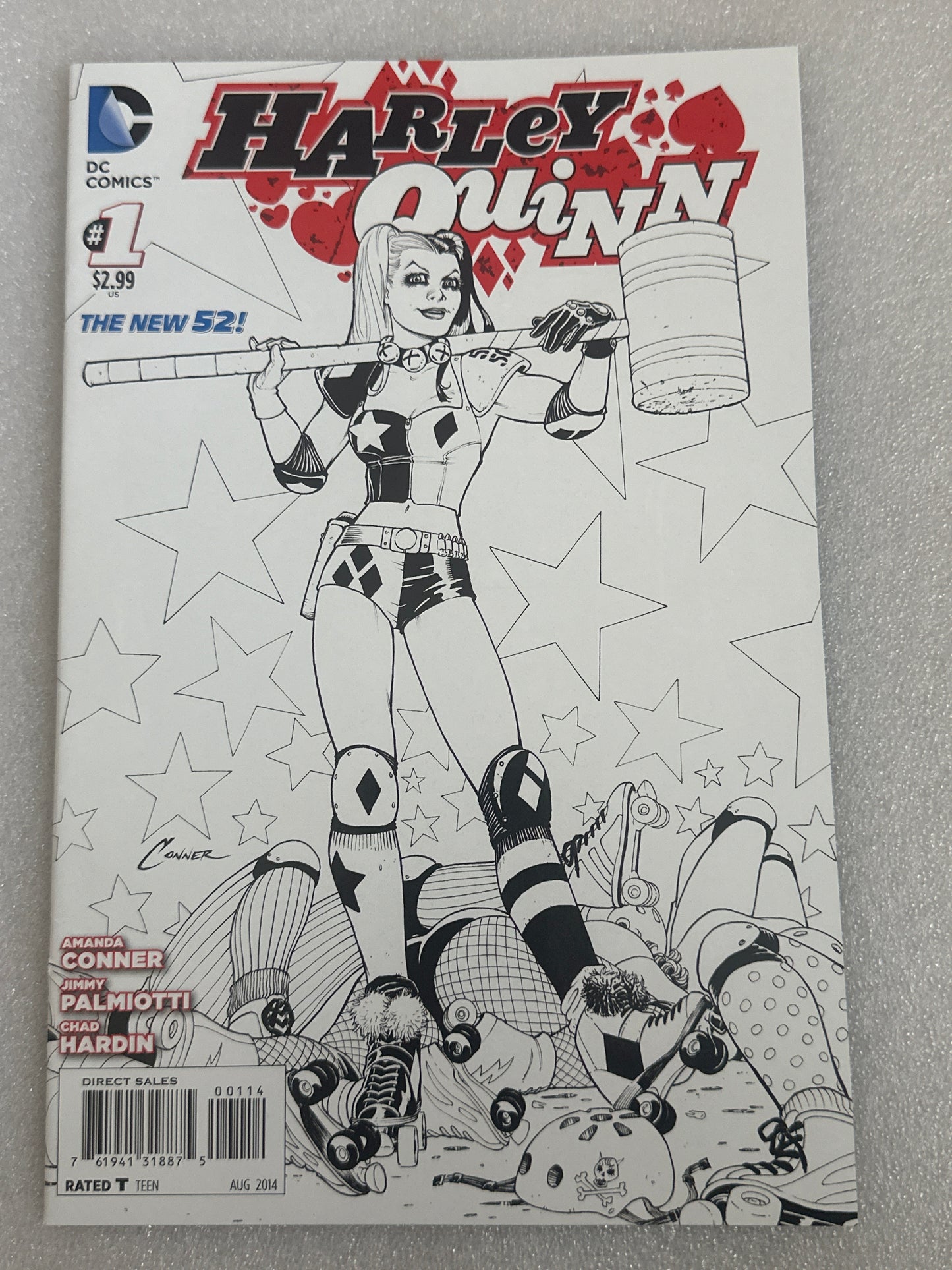 Harley Quinn #1 New 52 4th print sketch cover DC 2014