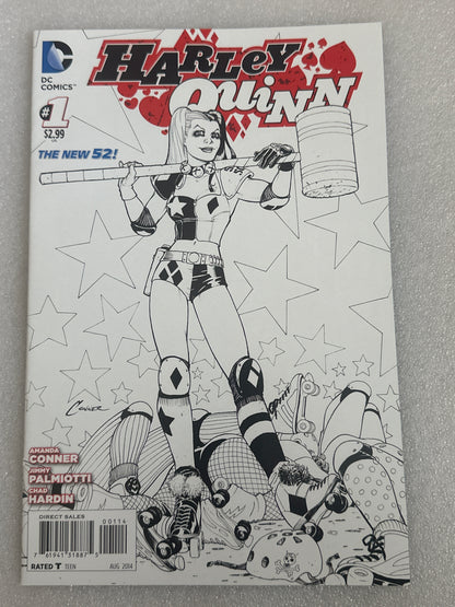 Harley Quinn #1 New 52 4th print sketch cover DC 2014