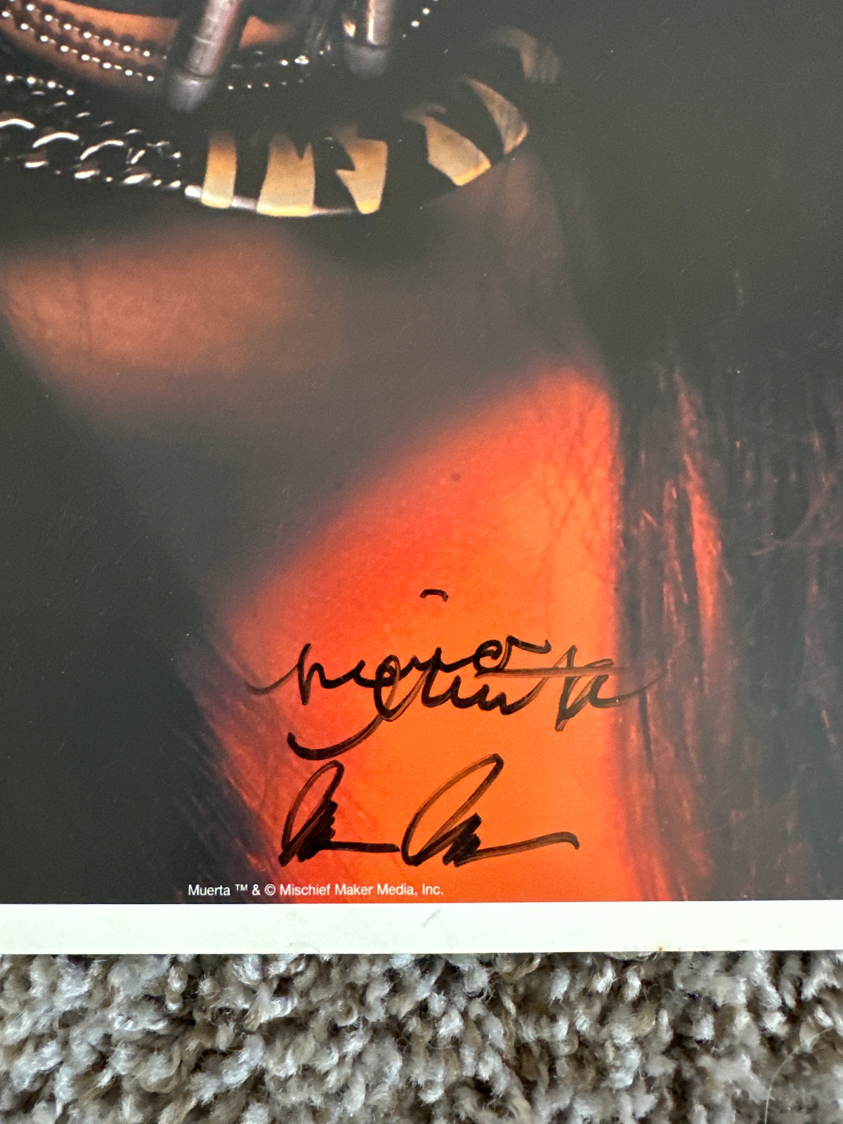 La Muerta Print signed Pulido (damaged)