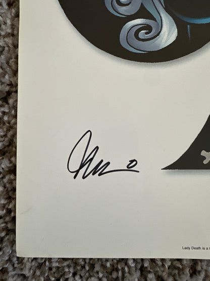 Lady Death Aces Print Signed by Brian Pudilo