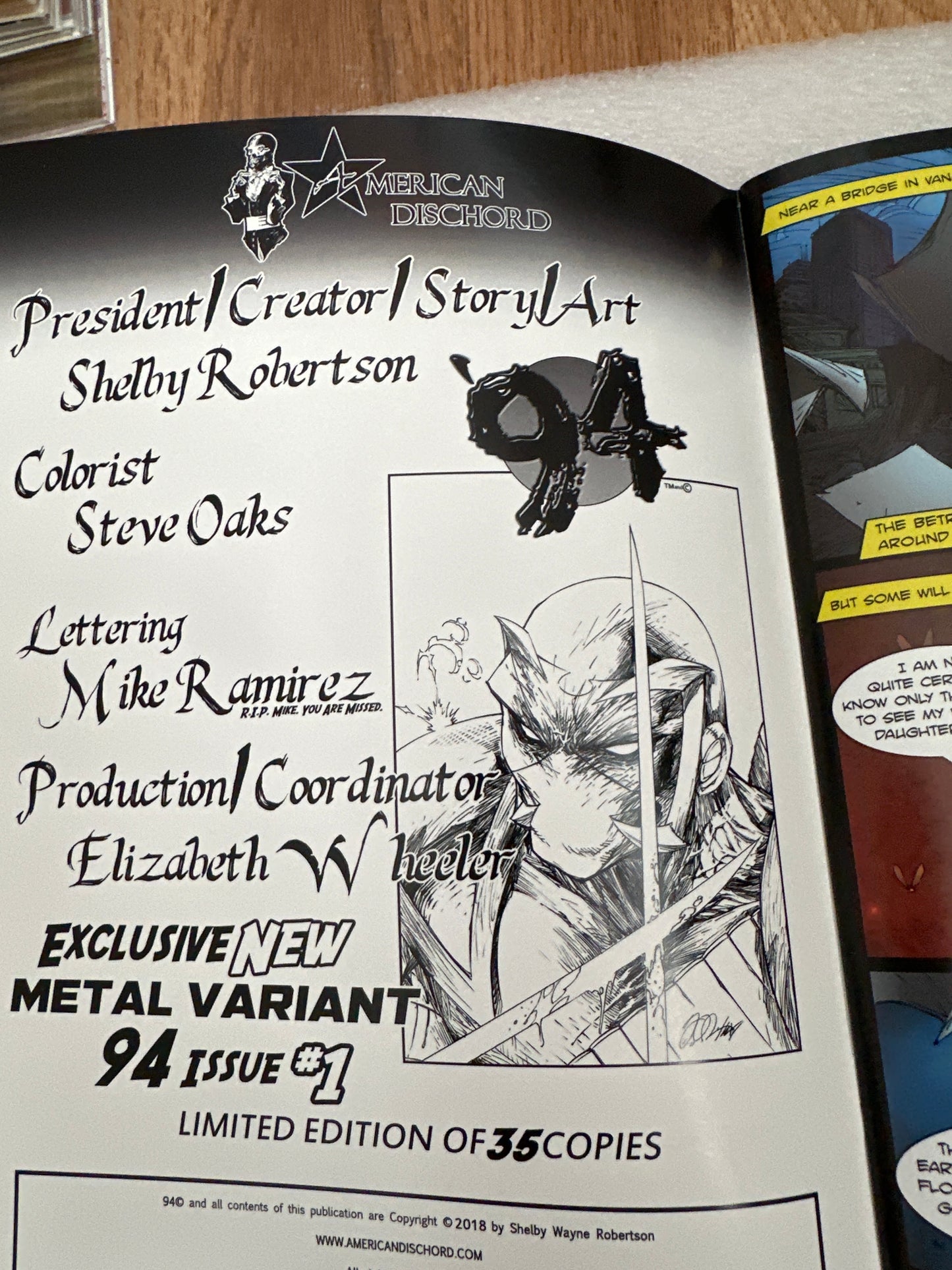 Shelby Robertson's New Metal Ninety-Four foil Signed