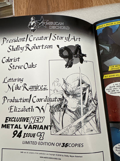 Shelby Robertson's New Metal Ninety-Four foil Signed